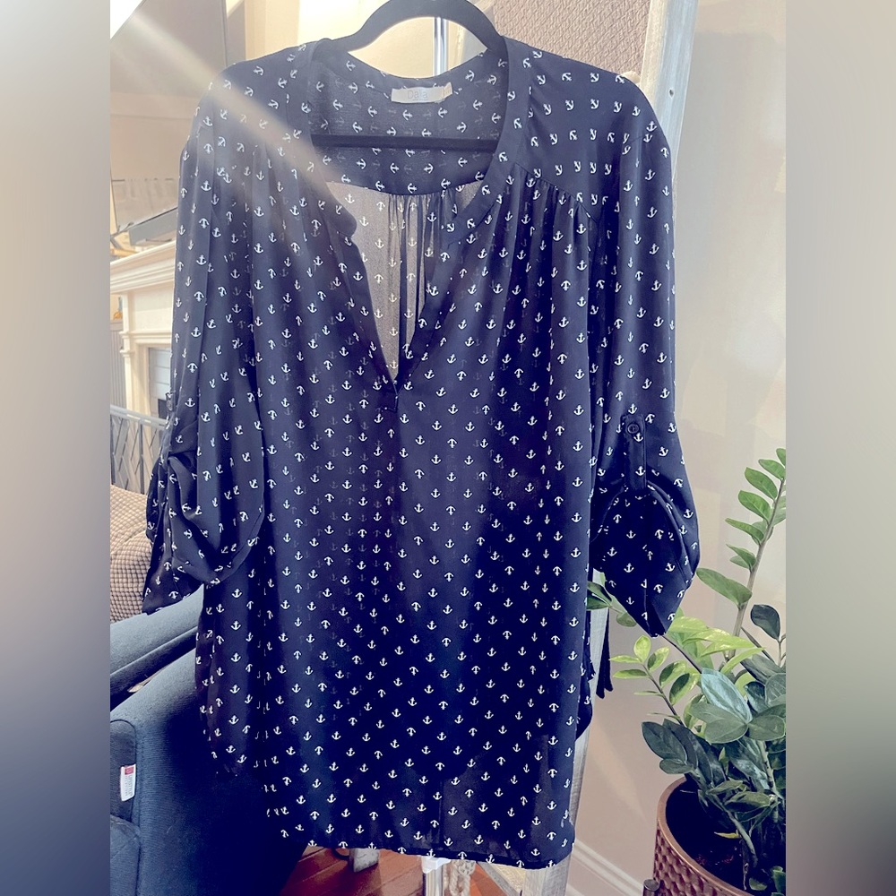 Gorgeous plus size nautical blouse